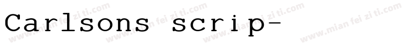 Carlsons scrip字体转换